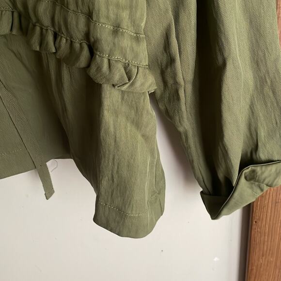 By Anthropologie Oversized Utility Jacket Moss - Picture 9 of 15